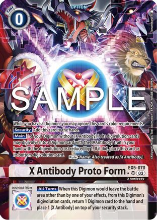 X Antibody Proto Form (Alternate Art) - Animal Colosseum - Super Rare - EX5-070 SR