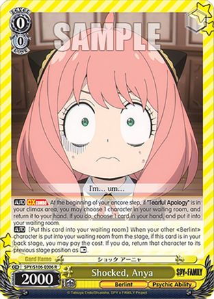 Shocked, Anya - SPY x FAMILY - Rare - SPY/S106-E006 R