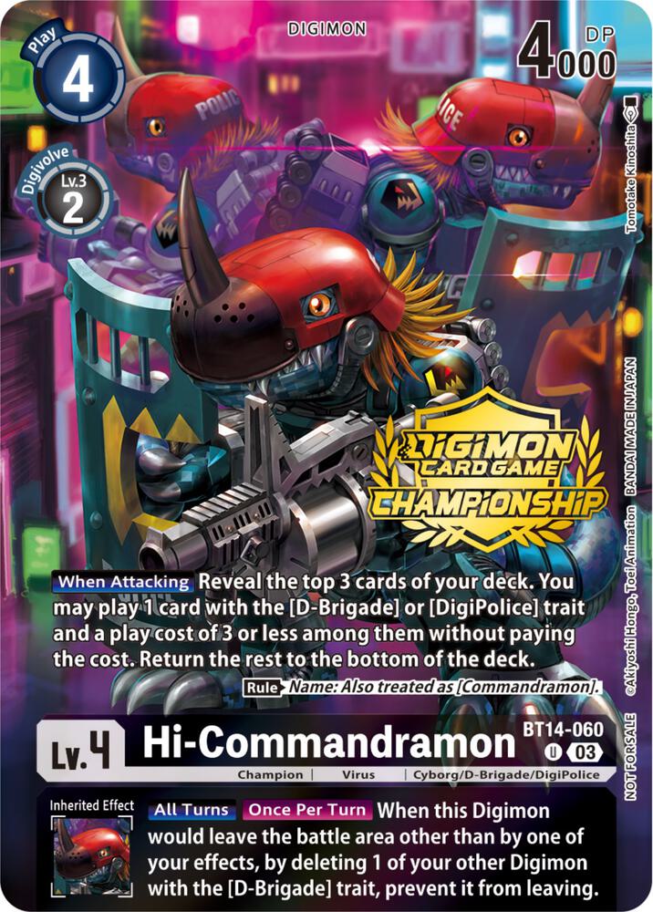 Hi-Commandramon (Championship 2023 Tamers Pack) - Blast Ace - Promo - BT14-060 U