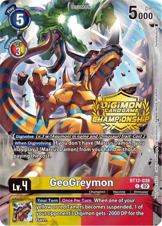 GeoGreymon (Championship 2023 Tamers Pack) - Across Time - Promo - BT12-038 C