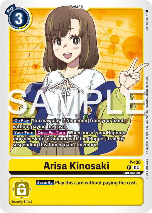 Arisa Kinosaki (Digimon Liberator Promotion Pack) - Digimon Promotion Cards - Promo - P-136 P