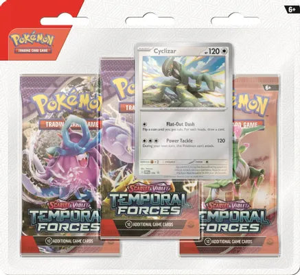 Pokemon Temporal Forces 3 Pack Blister [Cyclizar] Español