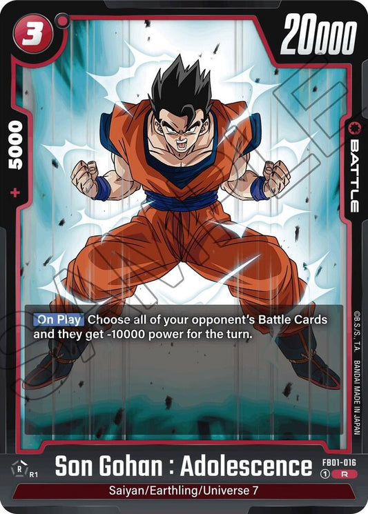 Son Gohan : Adolescence - Awakened Pulse - Rare - FB01-016