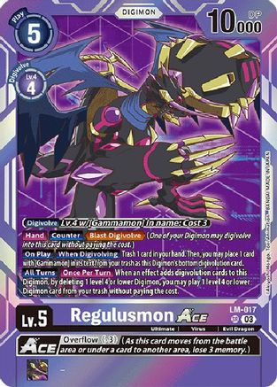 Regulusmon Ace (English Exclusive) - Exceed Apocalypse - Super Rare - LM-017 SR