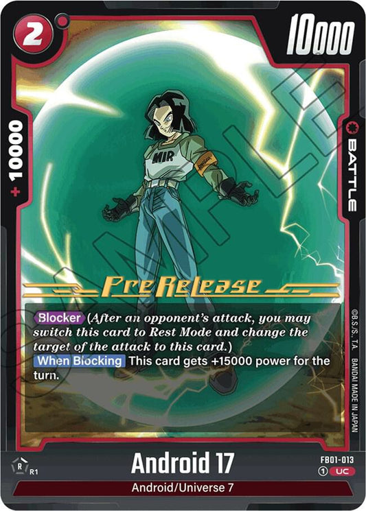 Android 17 - FB01-013 - Awakened Pulse Pre-Release Cards - Uncommon - FB01-013