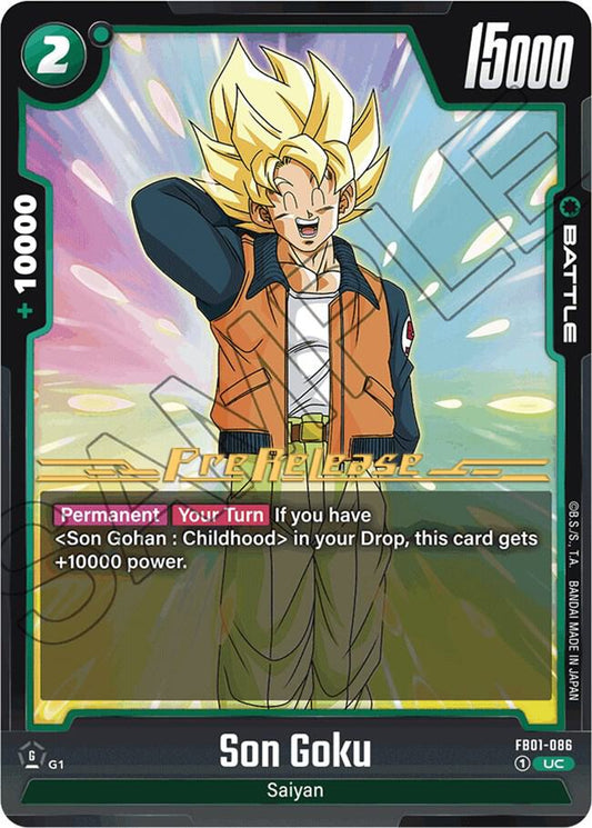 Son Goku - FB01-086 - Awakened Pulse Pre-Release Cards - Uncommon - FB01-086