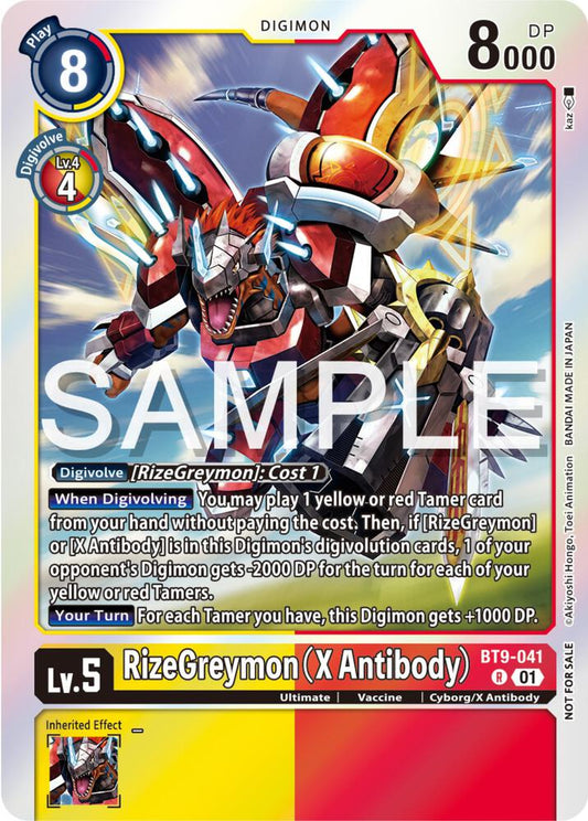 RizeGreymon (X Antibody) (Event Pack 6) - X Record - Promo - BT9-041 R