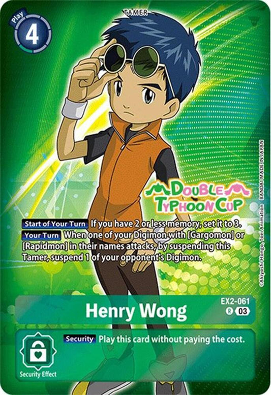 Henry Wong (Reprint) - Starter Deck 17: Double Typhoon Advanced Deck Set Pre-Release Cards - Rare - EX2-061 R