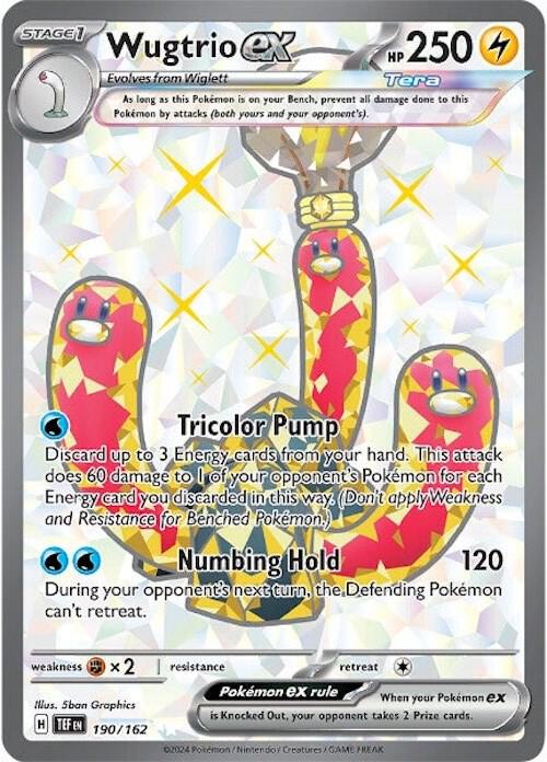 Wugtrio ex - 190/162 - SV05: Temporal Forces - Ultra Rare - 190/162