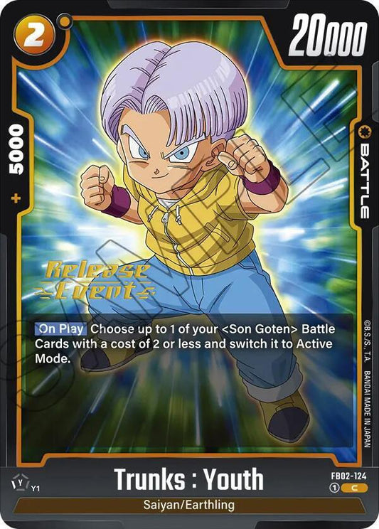 Trunks : Youth - Blazing Aura Release Event Cards - Common - FB02-124