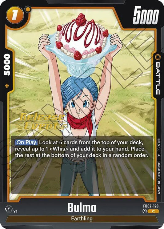 Bulma - FB02-129 - Blazing Aura Release Event Cards - Common - FB02-129