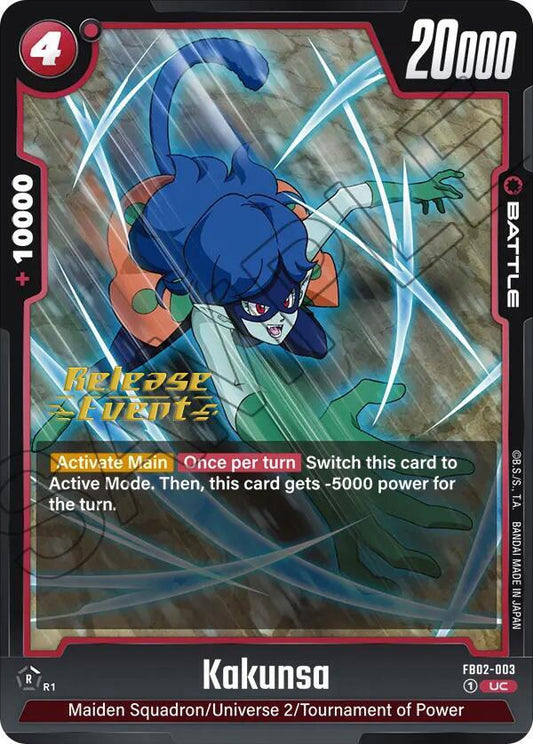 Kakunsa - Blazing Aura Release Event Cards - Uncommon - FB02-003