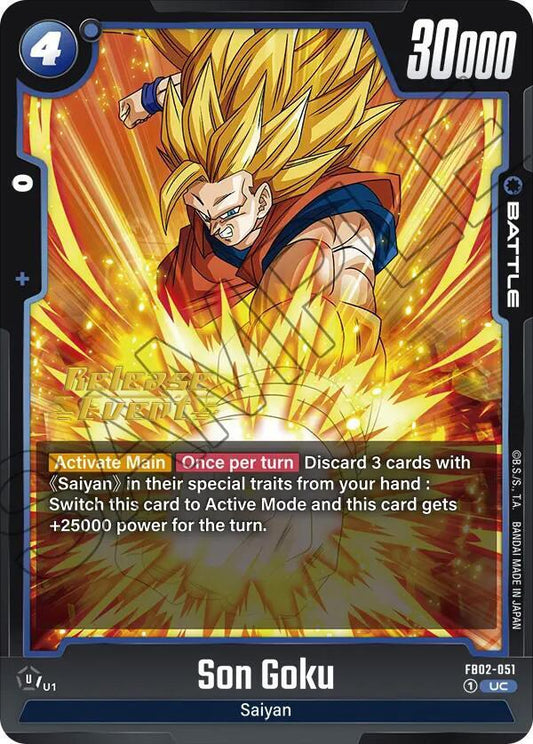 Son Goku - FB02-051 - Blazing Aura Release Event Cards - Uncommon - FB02-051