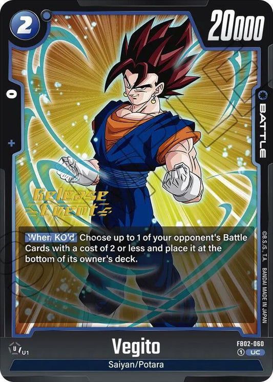 Vegito - FB02-060 - Blazing Aura Release Event Cards - Uncommon - FB02-060