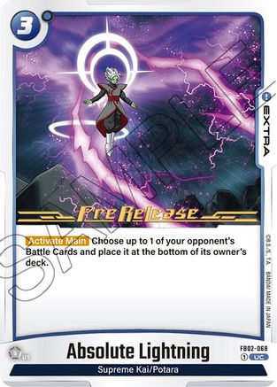 Absolute Lightning - Blazing Aura Pre-Release Cards - Uncommon - FB02-068