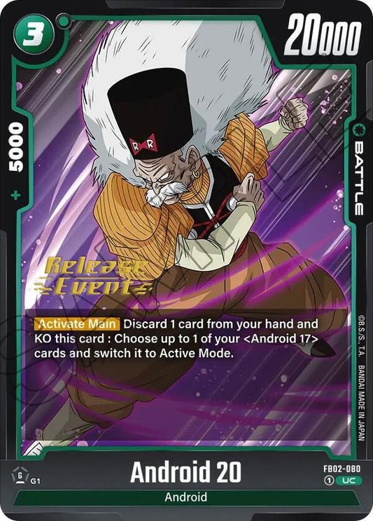 Android 20 - Blazing Aura Release Event Cards - Uncommon - FB02-080