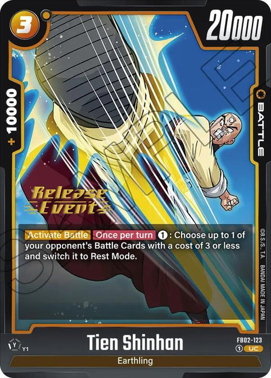 Tien Shinhan - FB02-123 - Blazing Aura Release Event Cards - Uncommon - FB02-123