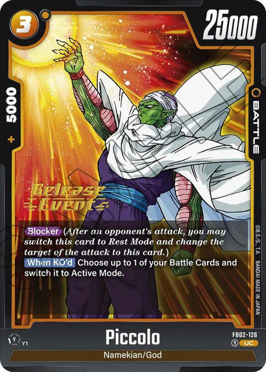 Piccolo - FB02-126 - Blazing Aura Release Event Cards - Uncommon - FB02-126