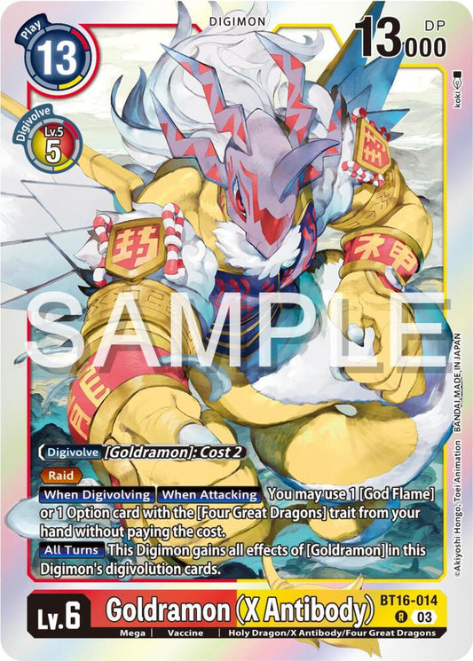 Goldramon (X Antibody) - Beginning Observer - Rare - BT16-014 R