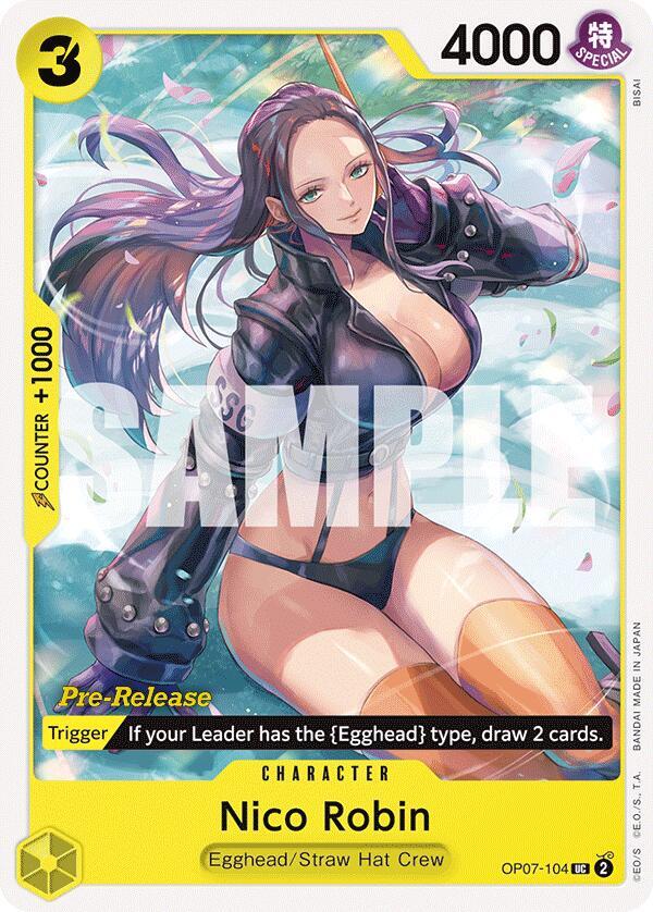 Nico Robin - 500 Years in the Future Pre-Release Cards - UC - OP07-104