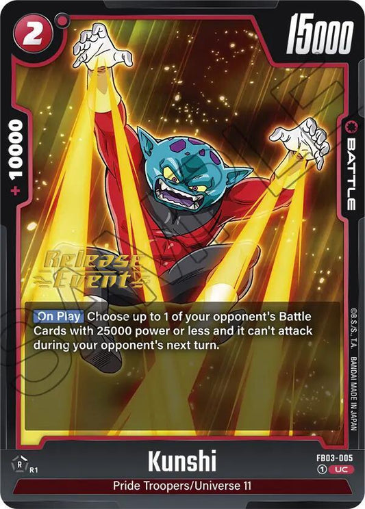 Kunshi - Raging Roar Release Event Cards - Uncommon - FB03-005