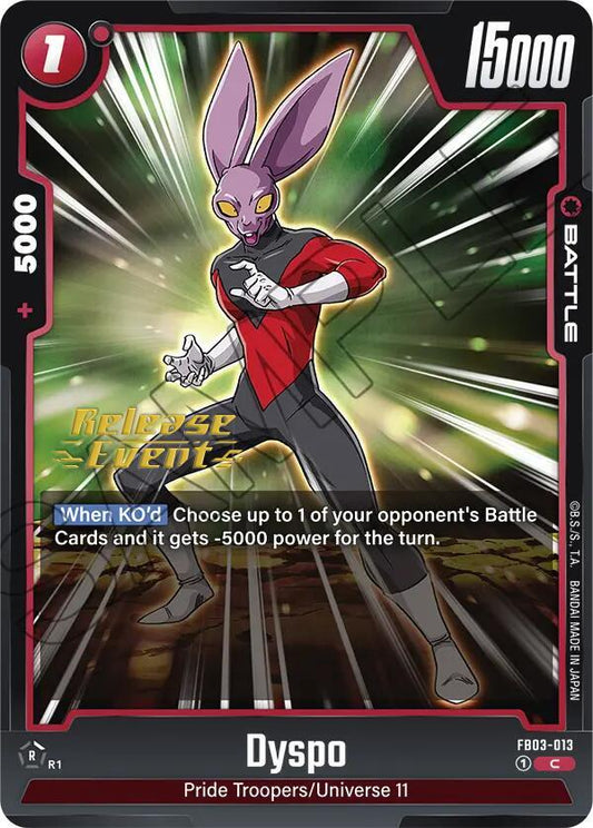 Dyspo - FB03-013 - Raging Roar Release Event Cards - Common - FB03-013