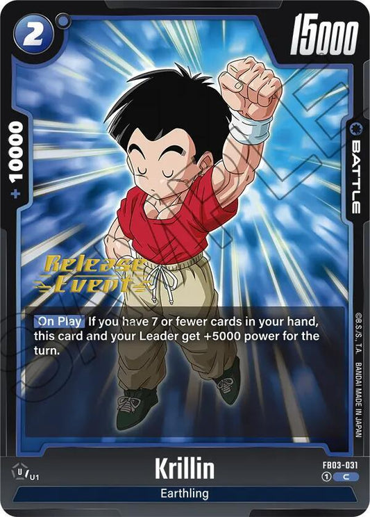 Krillin - Raging Roar Release Event Cards - Common - FB03-031