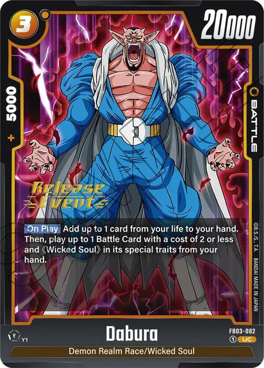 Dabura - FB03-082 - Raging Roar Release Event Cards - Uncommon - FB03-082