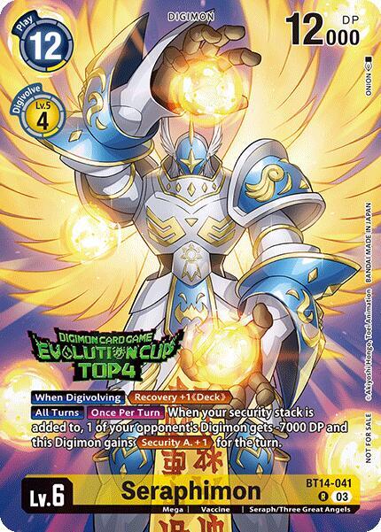 Seraphimon (2024 Evolution Cup Top 4) - Blast Ace - Promo - BT14-041 R