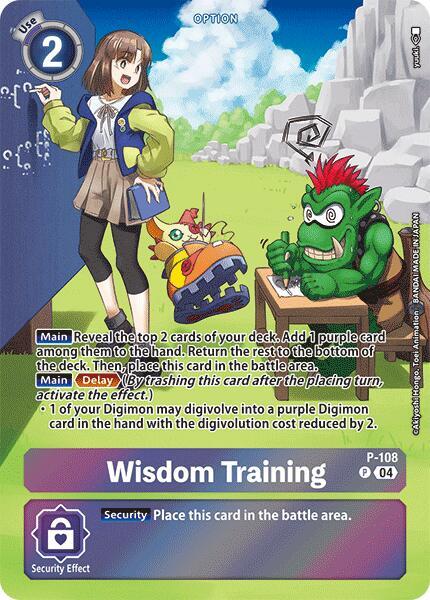 Wisdom Training (Blast Ace Box Topper) - Digimon Promotion Cards - Promo - P-108 P