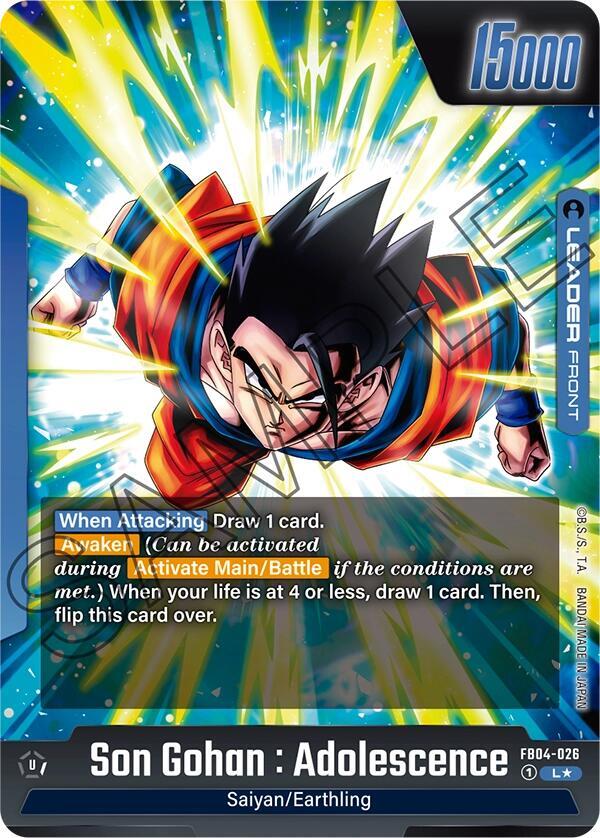 Son Gohan : Adolescence - FB04-026 (Alternate Art) - Ultra Limit - Leader - FB04-026