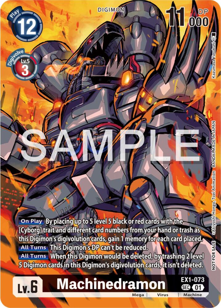 Machinedramon (Release Special Booster Ver.2.0 Celebration Event) - Release Special Booster 2.0 Pre-Release Cards - Secret Rare - EX1-073 SEC