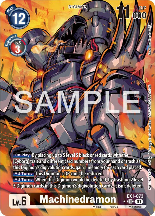 Machinedramon (Release Special Booster Ver.2.0 Celebration Event Winner) - Release Special Booster 2.0 Pre-Release Cards - Secret Rare - EX1-073 SEC