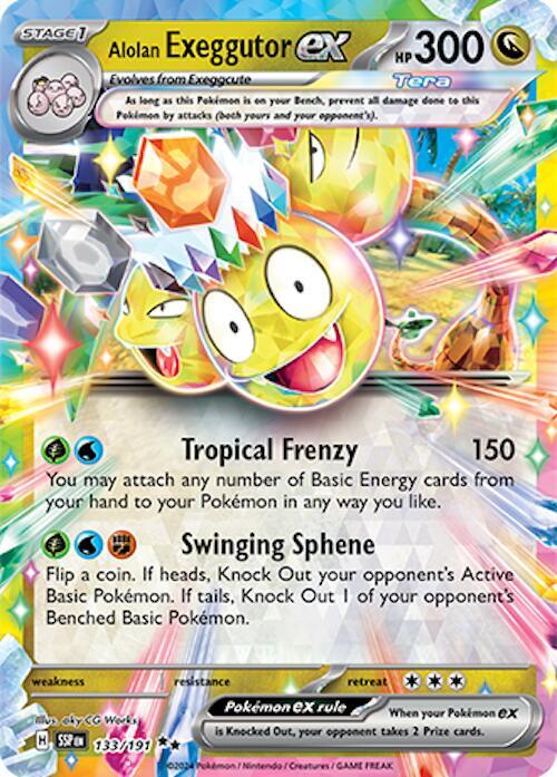 Alolan Exeggutor ex - 133/191 - SV08: Surging Sparks - Double Rare - 133/191