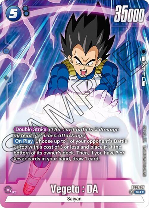 Vegeta : DA (Bonus Pack Alternate Art) - Starter Deck 7: Vegeta (Mini) - Super Rare - FS07-07