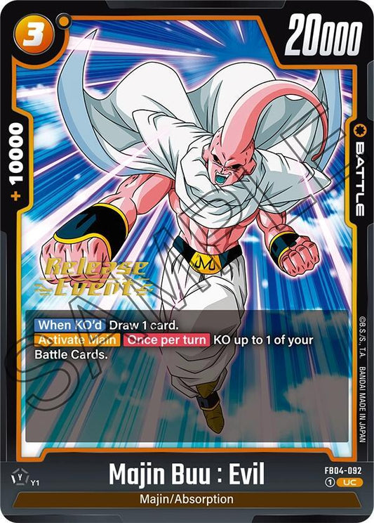 Majin Buu : Evil - FB04-092 - Ultra Limit Release Event Cards - Uncommon - FB04-092