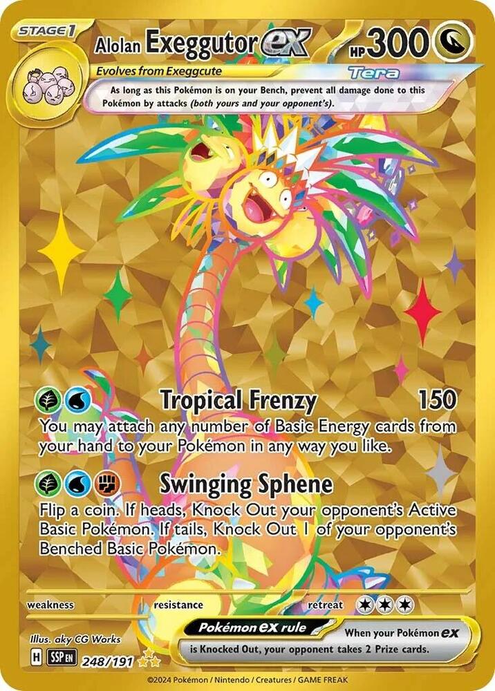 Alolan Exeggutor ex - 248/191 - SV08: Surging Sparks - Hyper Rare - 248/191