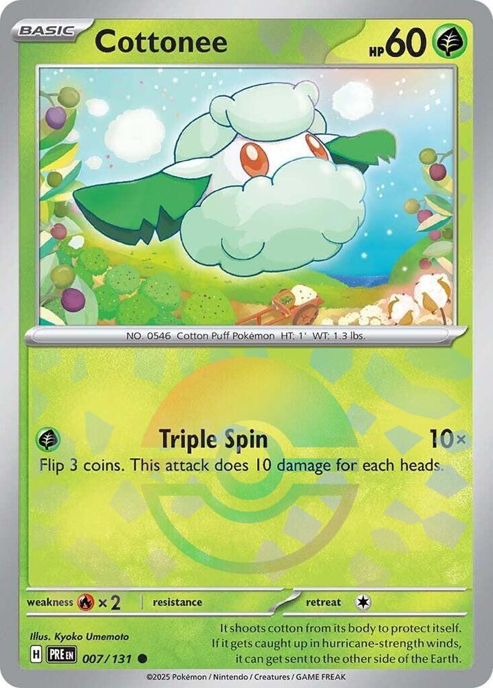 Cottonee (Poke Ball Pattern) - SV: Prismatic Evolutions - Common - 007/131