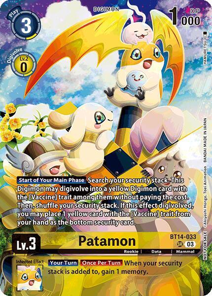 Patamon (Limited Card Pack) - World Convergence - Super Rare - BT14-033 SR