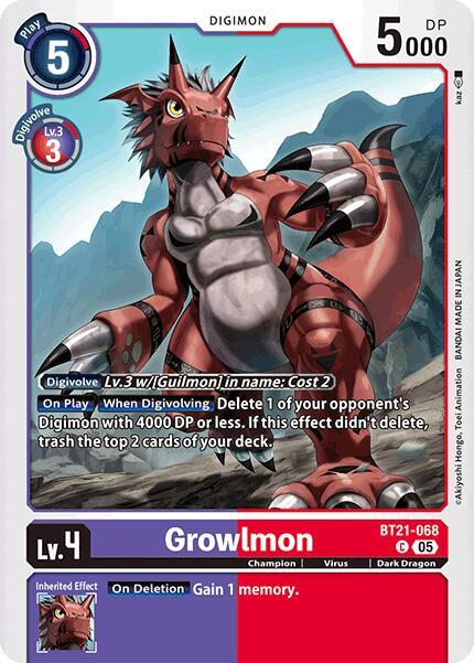 Growlmon - World Convergence - Common - BT21-068 C