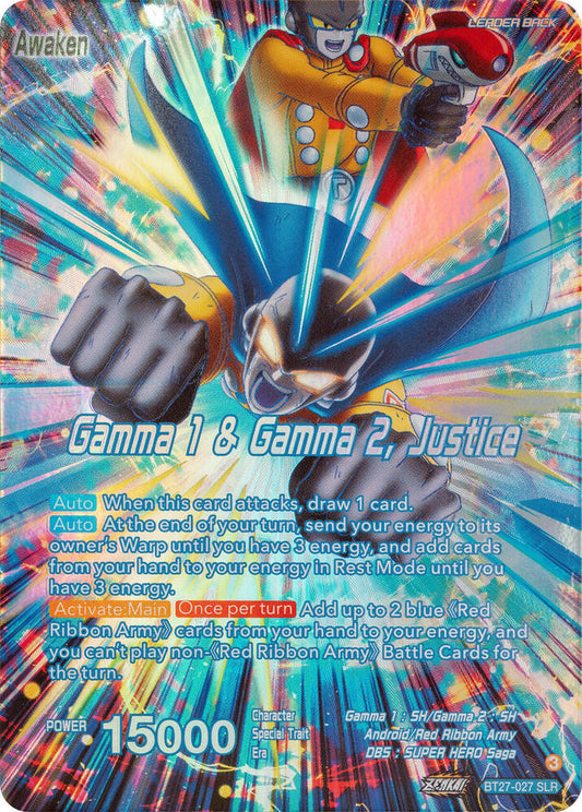 Gamma 2 // Gamma 1 & Gamma 2, Justice (SLR) - History of Z - Special Leader Rare - BT27-027