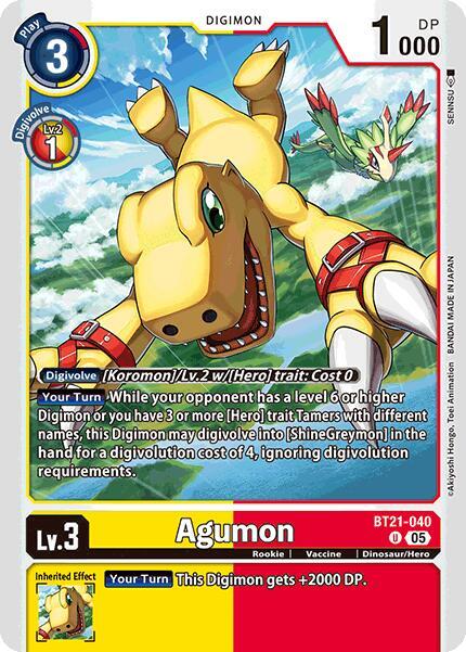 Agumon - BT21-040 - World Convergence - Uncommon - BT21-040 U