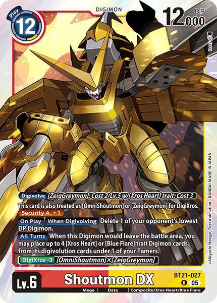 Shoutmon DX - World Convergence - Rare - BT21-027 R