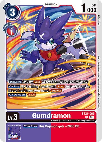 Gumdramon - World Convergence - Uncommon - BT21-063 U