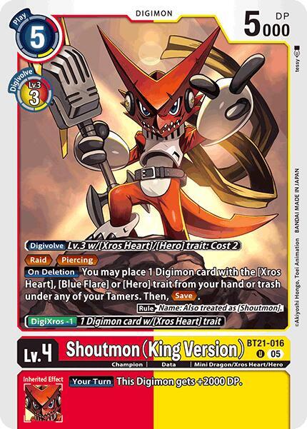 Shoutmon (King Version) - World Convergence - Uncommon - BT21-016 U