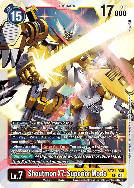 Shoutmon X7: Superior Mode - World Convergence - Rare - BT21-030 R