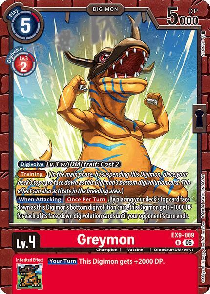 Greymon - Versus Monsters - Uncommon - EX9-009 U