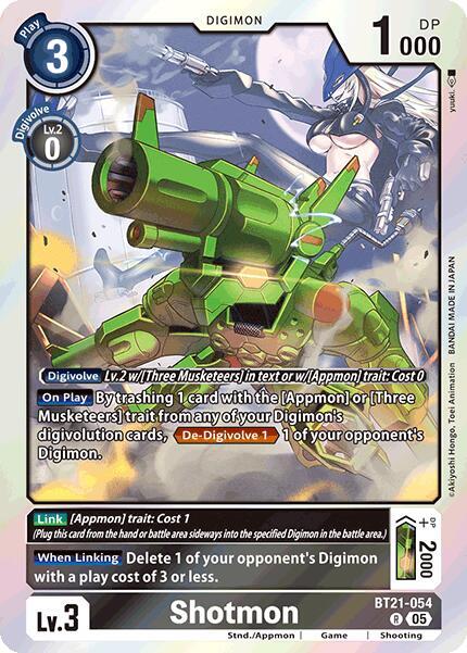 Shotmon - World Convergence - Rare - BT21-054 R