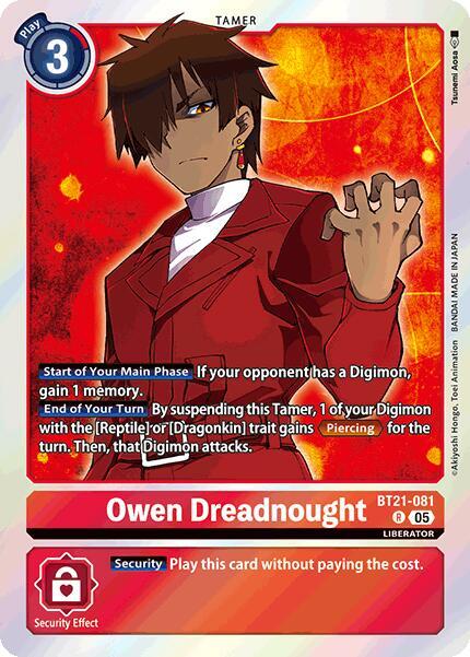 Owen Dreadnought - World Convergence - Rare - BT21-081 R
