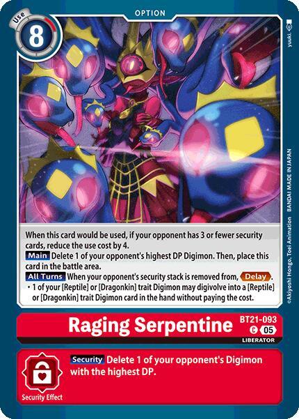 Raging Serpentine - World Convergence - Common - BT21-093 C